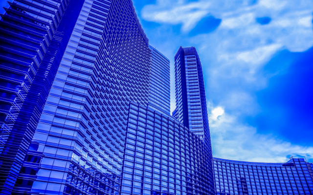 City skyline ferris wheel honeycomb free wallpaper - medium preview image