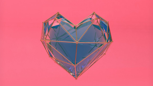 Heart shape pink background 3d free wallpaper - medium preview image
