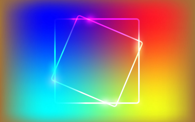 Neon rainbow hologram rectangle light free wallpaper - medium preview image