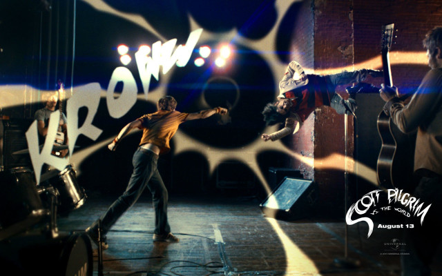 Man dancing stage microphone guitar free wallpaper - medium preview image