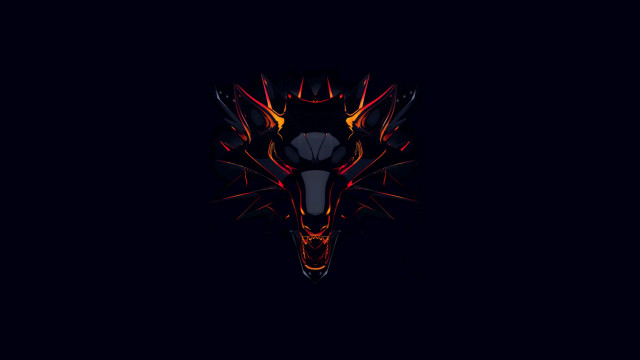 Black red dragon head glowing free wallpaper - medium preview image