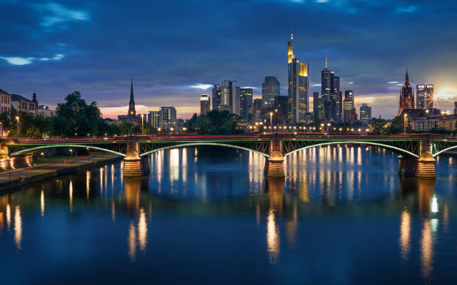 Bridge river city night lights #20 free wallpaper - medium preview image