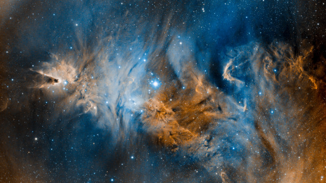 Star cluster blue yellow space free wallpaper - medium preview image
