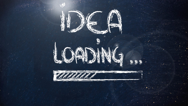 Chalkboard idea loading illustration astronaut free wallpaper - medium preview image