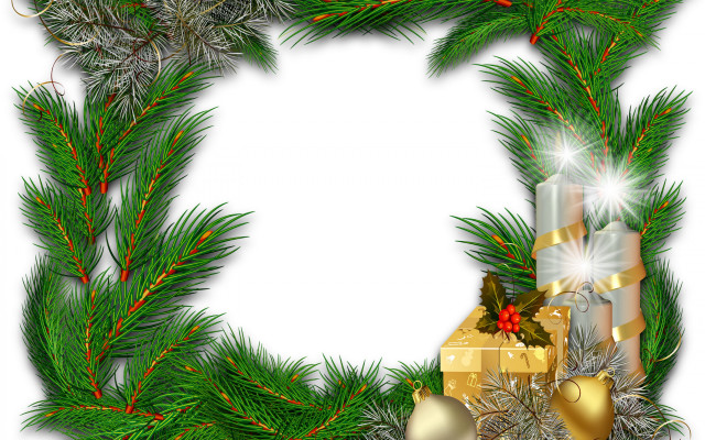 Christmas present decorations gold ribbon free wallpaper - medium preview image