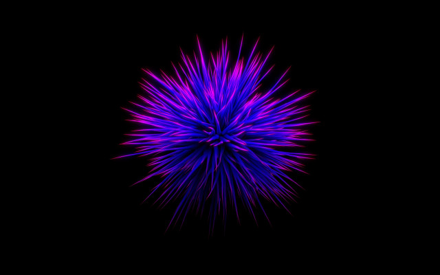 Purple flower fireworks raytraced generative free wallpaper - medium preview image