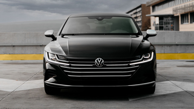 Black car parking lot futurism free wallpaper - medium preview image