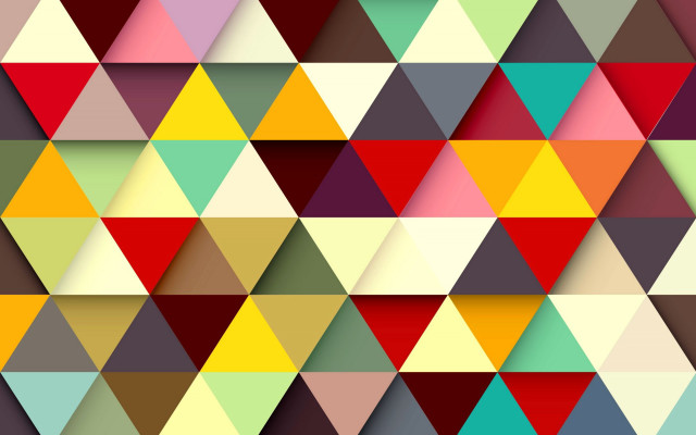 Colorful triangles geometric abstract cubist free wallpaper - medium preview image