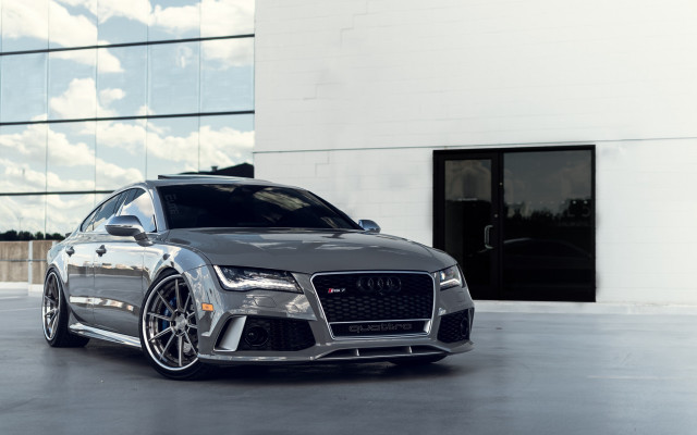 Grey car building sky clouds free wallpaper - medium preview image