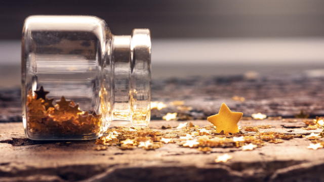 Star jar gold flakes magic free wallpaper - medium preview image
