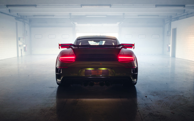 Garage fogged car puzzle backlit free wallpaper - medium preview image