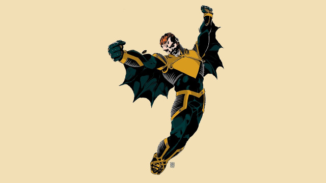 Batman flying arms in air free wallpaper - medium preview image
