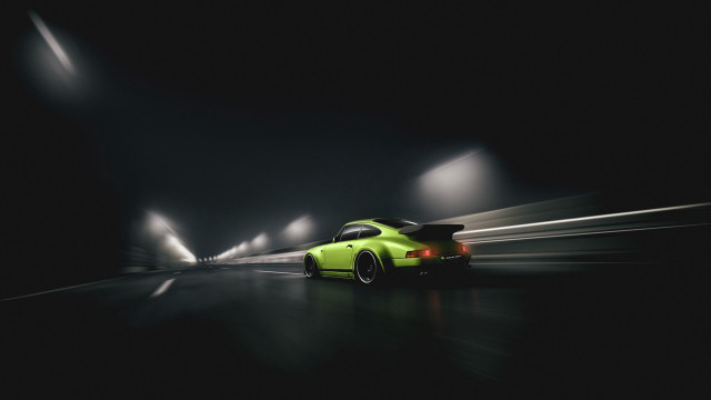 Dark street car person motion free wallpaper - medium preview image