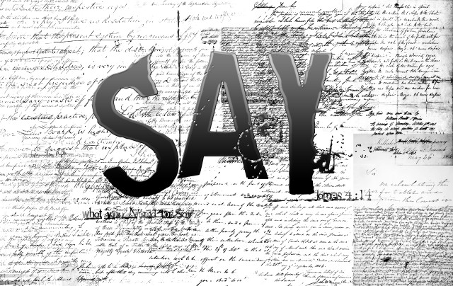 Say black white photo handwritten free wallpaper - medium preview image