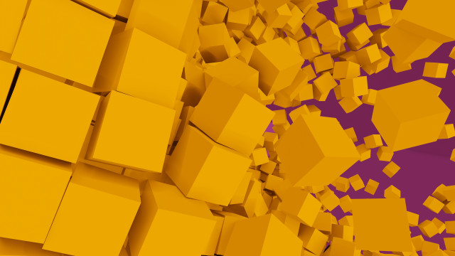 Yellow cubes purple halloween jackolantern free wallpaper - medium preview image