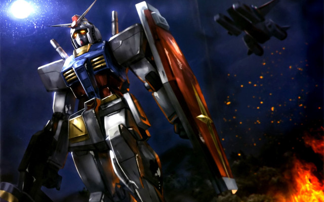 Robot dirt sword fire mecha free wallpaper - medium preview image