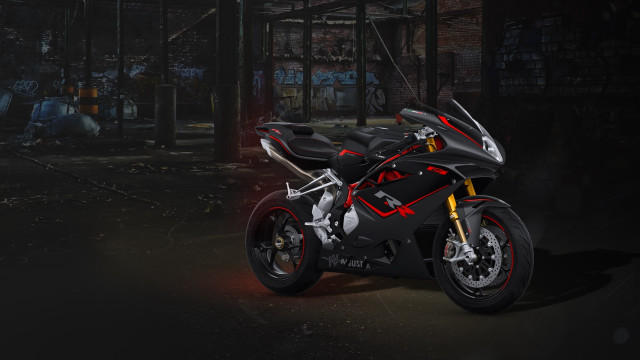 Motorcycle dark room red light free wallpaper - medium preview image