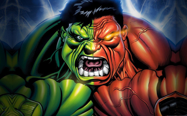 Hulk shouting lightning man shock free wallpaper - medium preview image
