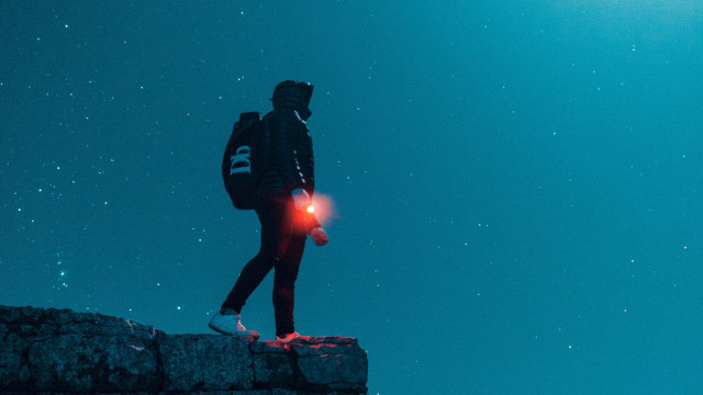 Futuristic man astronaut planet night free wallpaper - medium preview image
