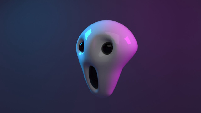 White blue object black eye free wallpaper - medium preview image