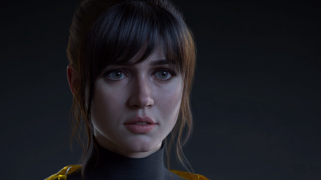 Eve ryder yellow jacket blue free wallpaper - medium preview image