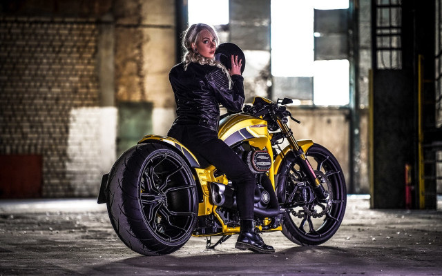 Eve rider black motorcycle warehouse free wallpaper - medium preview image