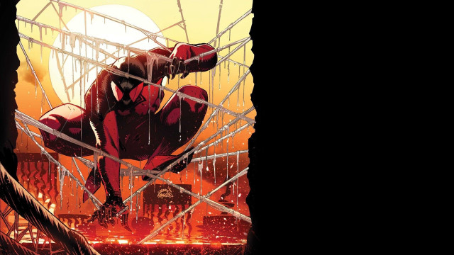 Spider man broken window city free wallpaper - medium preview image