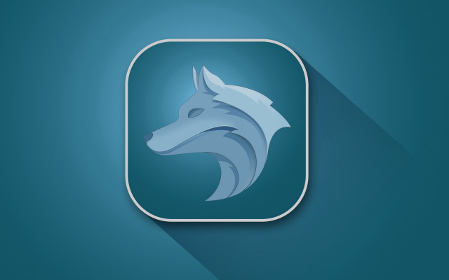 Blue wolf icon shadow caspar free wallpaper - medium preview image