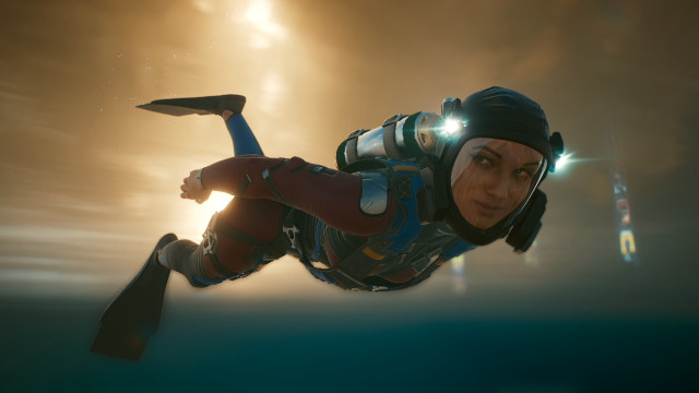 Diving suit floating helmet light free wallpaper - medium preview image