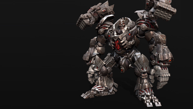 Robot red light armor mecha free wallpaper - medium preview image
