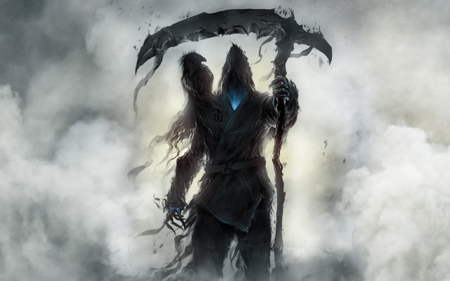 Demon man clouds gothic digital free wallpaper - medium preview image