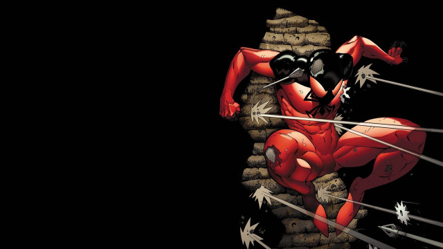 Red black comic hero sword free wallpaper - medium preview image