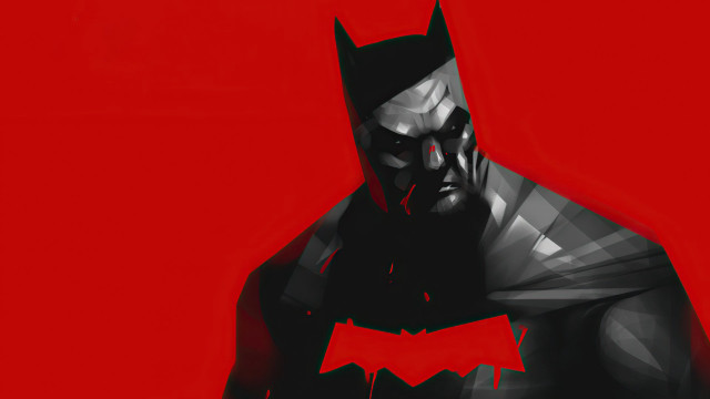 Batman red mask glowing hood free wallpaper - medium preview image