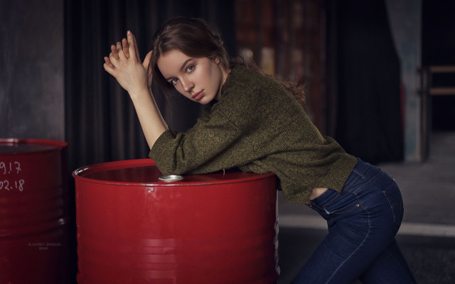 Anka zhuravleva barbizon style portrait free wallpaper - medium preview image