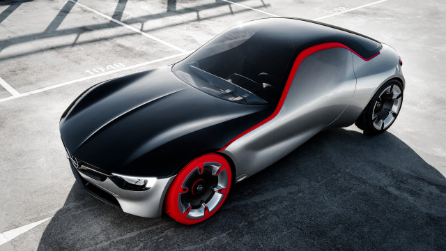Futuristic car red rim black free wallpaper - medium preview image