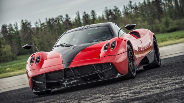 Red black sports car road free wallpaper - medium preview image