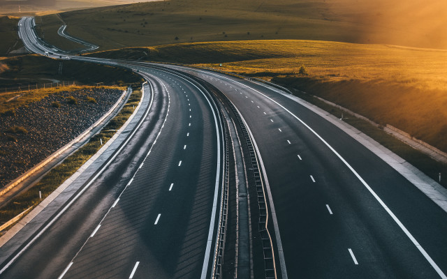 Highway sunny day ultrafine bridge free wallpaper - medium preview image