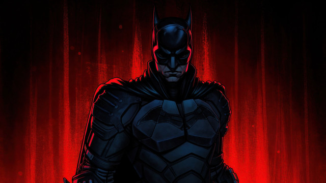 Batman armor glowing eyes knife free wallpaper - medium preview image