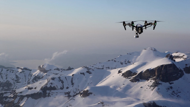 Small plane mountain snow clouds free wallpaper - medium preview image
