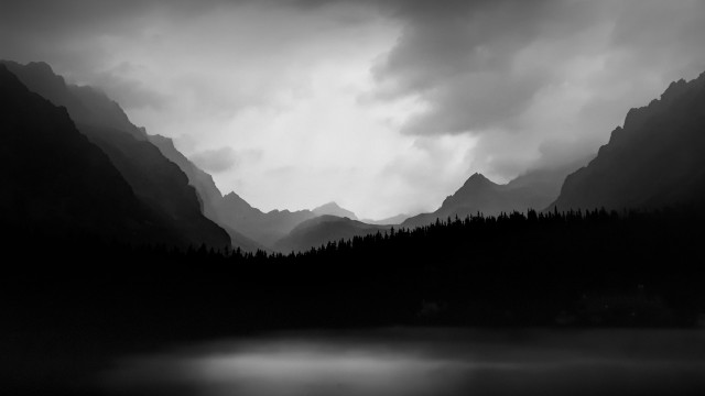 Mountain lake fog clouds european free wallpaper - medium preview image
