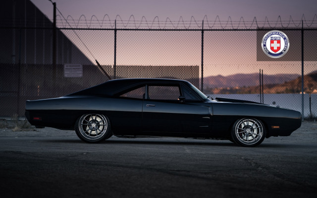 Black car fence 3d render free wallpaper - medium preview image