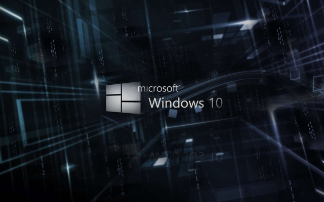 Dark window10 blue lines city free wallpaper - medium preview image