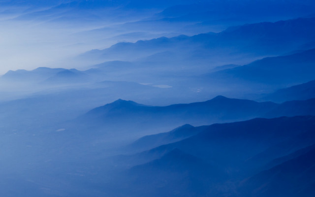 Mountain range airplane window blue #7 free wallpaper - medium preview image