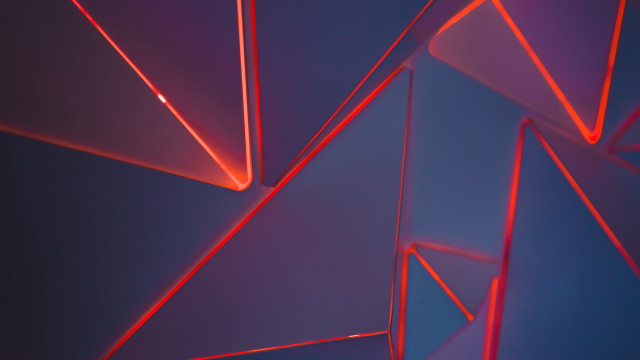 Blue red triangle lines 3d free wallpaper - medium preview image