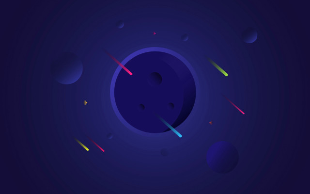 Space blue planet stars colorful free wallpaper - medium preview image