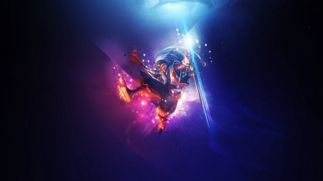 Space skateboard fantasy aurora embers free wallpaper for desktop - medium preview image