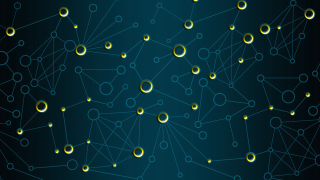 Blue yellow bubbles circles black free wallpaper - medium preview image