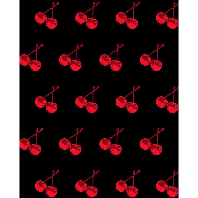 Black background red cherries crossed free wallpaper - medium preview image
