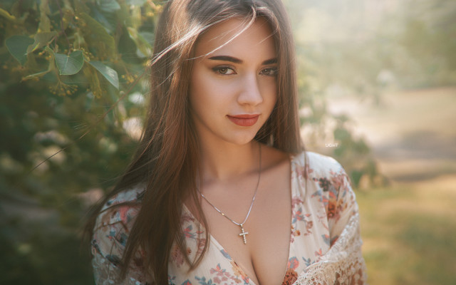 Elina karimova cross necklace outdoor free wallpaper - medium preview image