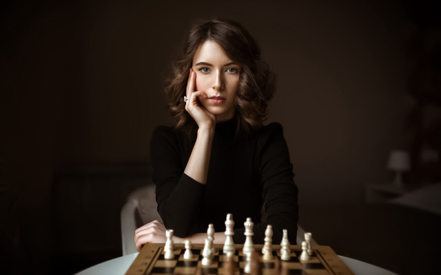 Elina karimova chess portrait academic free wallpaper - medium preview image